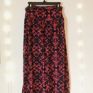 Navy&Orange Maxi Skirt